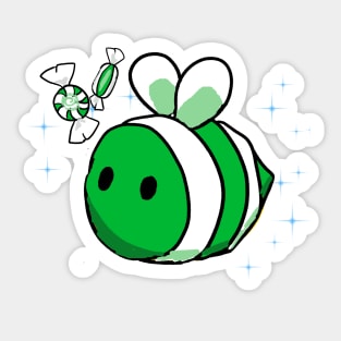 Mint Candy Bee Sticker